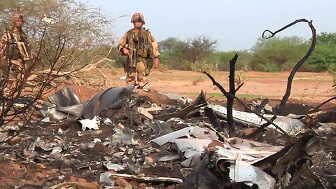 lieu du crash et des débris de l'avion d'Air Algérie